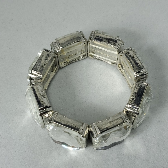 Isaac Mizrahi silver with clear rhinestone bracelet - Picture 3 of 5